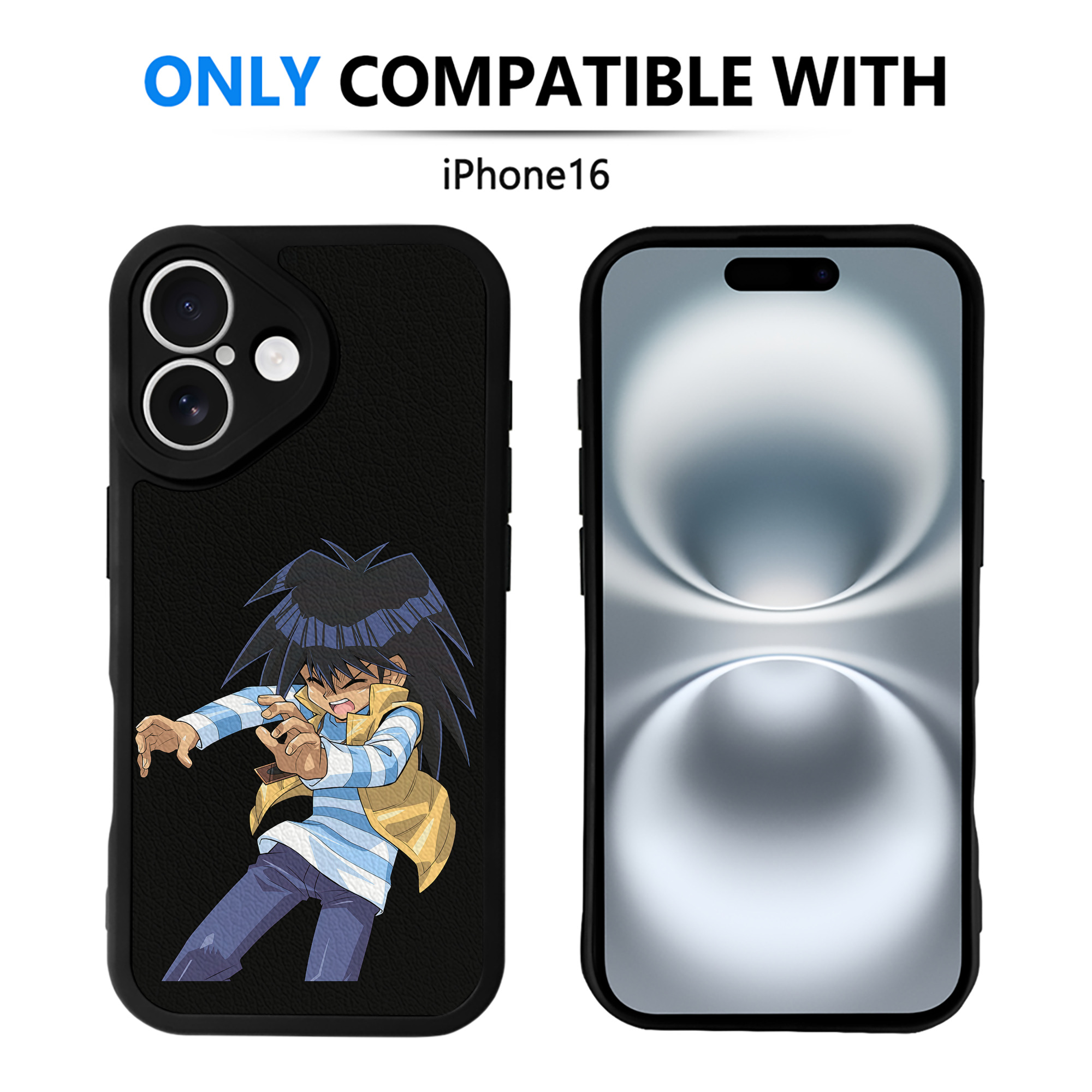 遊☆戯☆王 Yu-Gi-Oh! 【iPhone 16シリーズ対応】シリコンスマホケース（レザー調） 材質：シリコン
